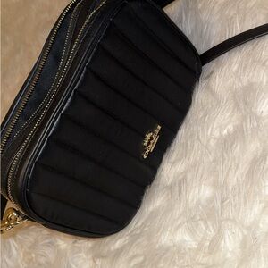 Coach Black Jess Crossbody bag with linear quilting